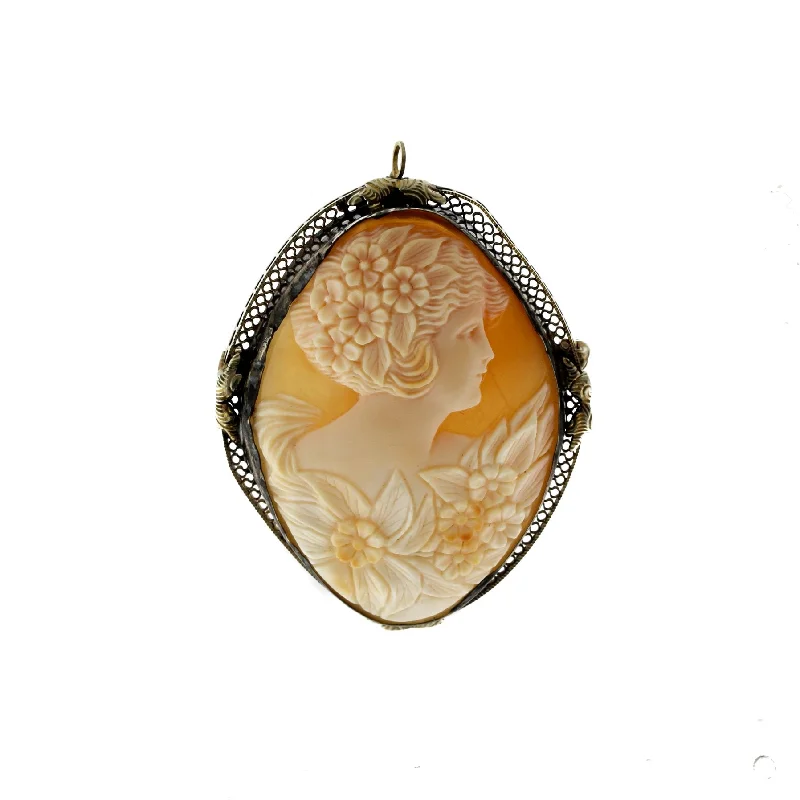 Flower Queen Vintage Cameo