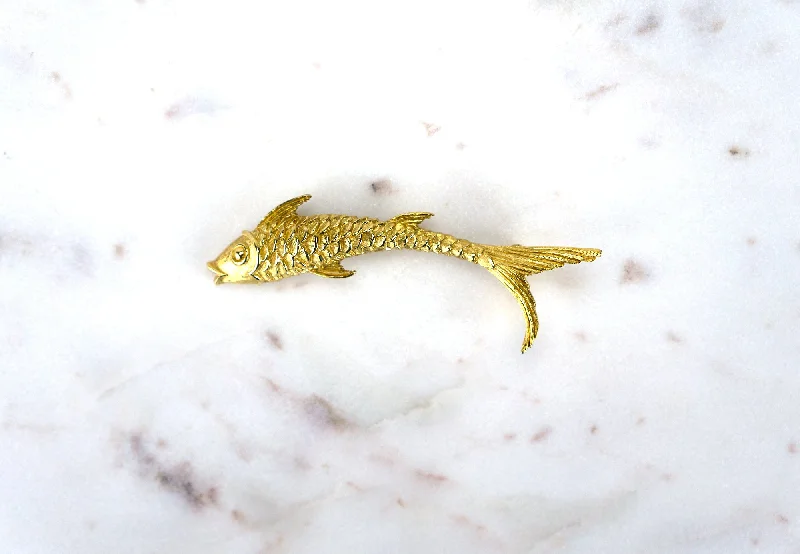 Gilded Koi Brooch