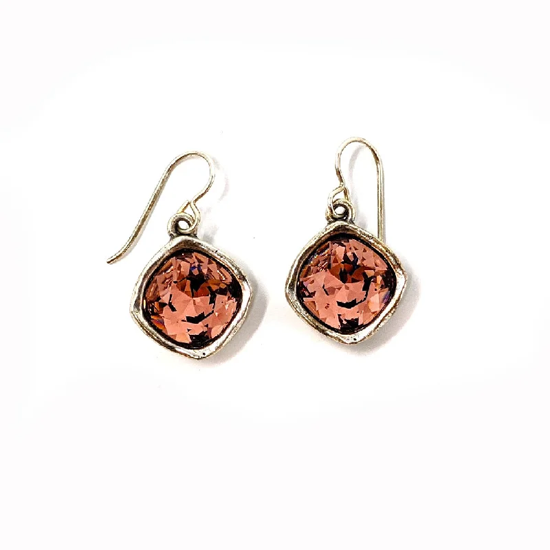 Blush Rose Hailstone Earrings by Patricia Locke