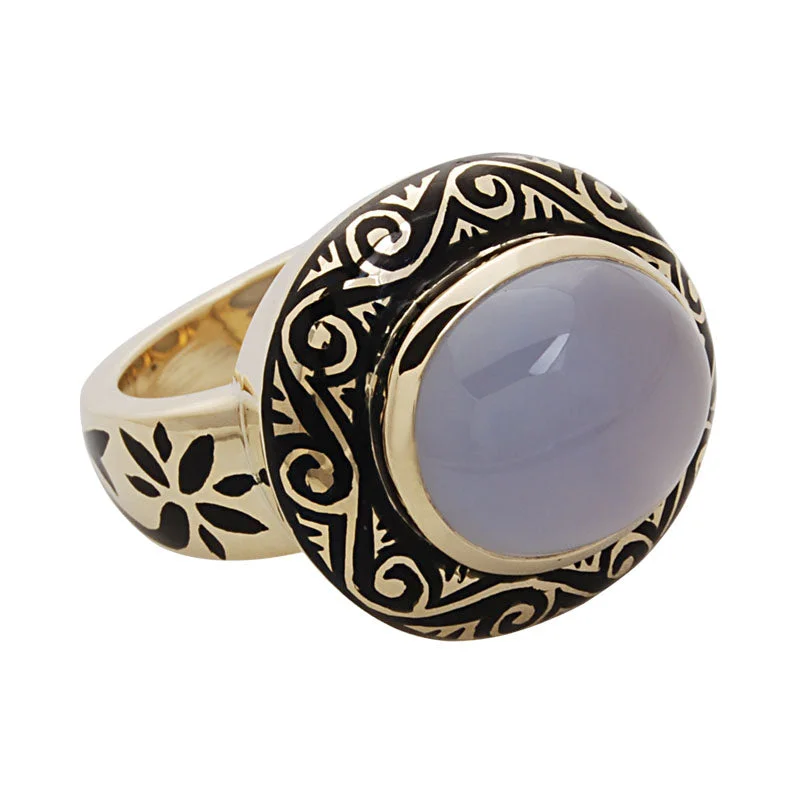 Ring-Chalcedony (Enamel)