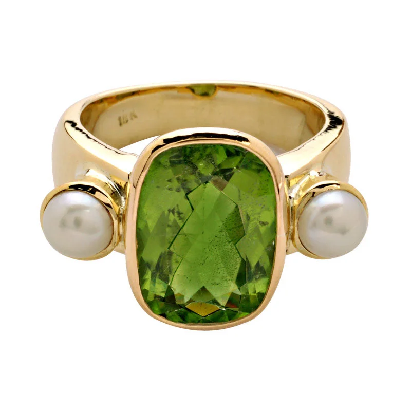 Ring-Pearl and Peridot