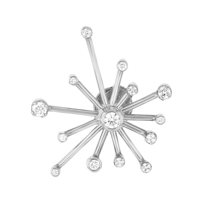 Starburst Diamond Brooch Pin