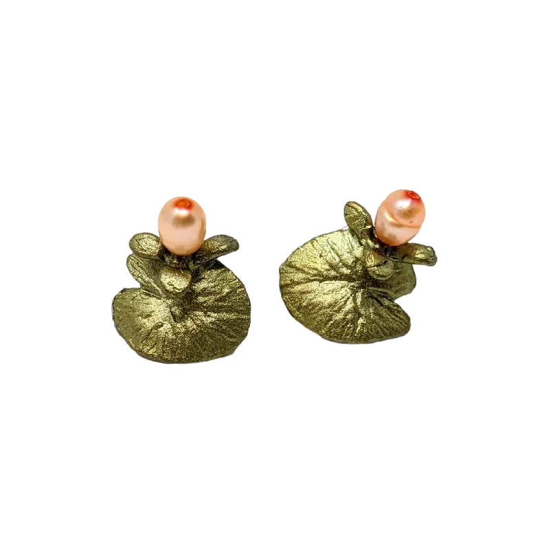 Water Lilies Post Earrings by Michael Michaud